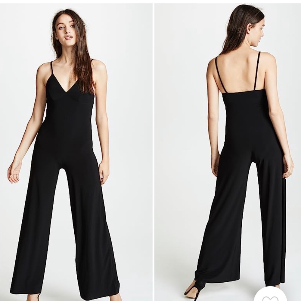 Norma Kamali wide leg jumpsuit, black size M